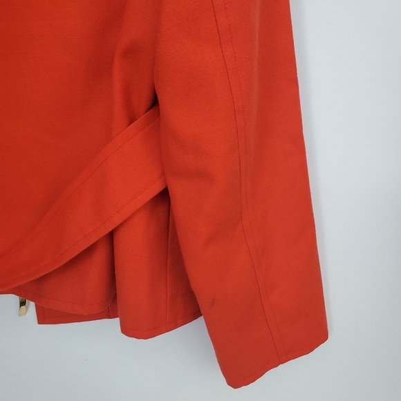 Orange Wool Jacket w/ BIG Pockets Size 14 - Picture 10 of 14